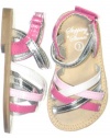 Baby / Infant Girls Strappy Multi-Colored Sandals by Stepping Stones Hard Soles