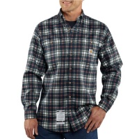 Carhartt 100168 Men's Flame-Resistant Work-Dry(tm) Plaid Twill S