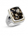 Effy Jewlery Balissima Silver & Gold Smokey Quartz Ring, 9.69 TCW Ring size 7