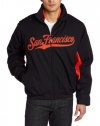 MLB San Francisco Giants Long Sleeve Lightweight Full Zip Thermabase Premier Jacket, Black/Orange