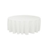 132 in. Round Polyester Tablecloth White