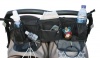 JL Childress Double Wide Bottles 'N Bags Stroller Organizer, Black