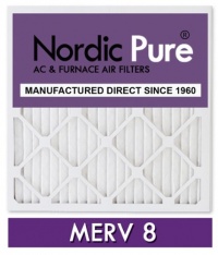 Nordic Pure 16x16x1M8-6 MERV 8 Pleated AC Furnace Air Filter, 16x16x1, Box of 6