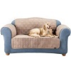 Sure Fit Quilted Suede Loveseat Pet Throw, Taupe