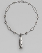 From the Bedeg Collection. A basketwoven rectangular pendant is suspended on a Sautoir chain.Sterling silver Length, about 18 Pendant length, about 2½ Pendant width, about ½ Lobster clasp closure Made in Bali 