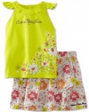 Calvin Klein Girls 2-6X Top With Flower Print Skort