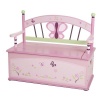 Levels of Discovery Sugar Plum Toy Box Bench