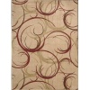 Nourison Zanibar Large Scroll Beige 5.6-Feet by 7.5-Feet Polyacrylic Area Rug