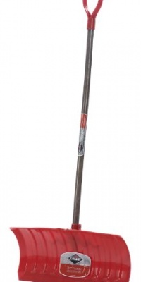 Garant NPP26KDU Nordic 26-Inch Poly Blade Snow Pusher Stained Ash Handle Dark, Red