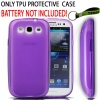 Samsung Galaxy S3 - i9300 Extended Battery TPU Case Purple