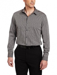 John Henry Men's Long Sleeve Dobby Jacquard