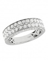 Effy Jewlery 14K White Gold Diamond Band, .95 TCW Ring size 7