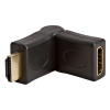 PTC Premium Gold Series HDMI Male to Female Swivel type Port Saver Adapter with 90 Degrees Swiveling in both directions