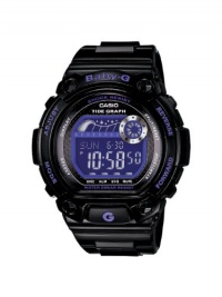 Casio Women's BLX100-1B Baby-G Shock Resistant Glide Black and Blue Multi-Function Watch