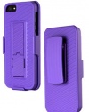 HHI Combo 3-in-1 Shell Protective Holster Case Set with Viewing Stand for iPhone 5 - Purple (Package include a HandHelditems Sketch Stylus Pen)