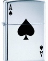 Zippo Lucky Ace High Polish Chrome Pocket Lighter