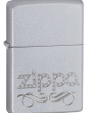 Zippo Scroll Satin Chrome Lighter