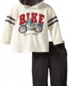 Kids Headquarters Baby-boys Infant Bike Hoody with Jeans, Cream, 24 Months