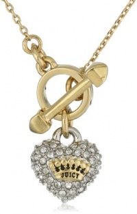 Juicy Couture Replenishment Pave Heart Necklace, 16