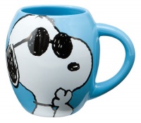 Vandor 85401 Peanuts Oval Ceramic Mug, Joe Cool, Blue, 18-Ounce