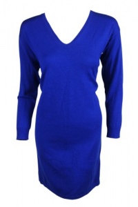 LAUREN Ralph Lauren Petites Esquire Blue Long Sleeve Sweater Dress PM