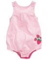 First Impressions Infant Girls Sunsuit, Strawberry Fruit Print, 3-6 Months