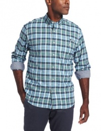 Nautica Men's Long Sleeve Large Plaid Oxford Woven