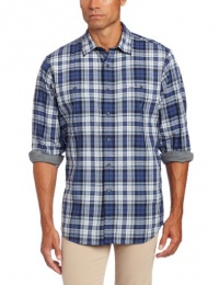 Nautica Men's Long Sleeve Straight Collar Plaid Woven