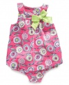 First Impressions Infant Girls Pink Sunsuit, Flower Print, 6-9 Months