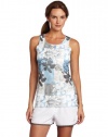 Brooks Women's D'lite Mesh Flower Check Tank