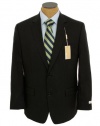 Michael Kors Mens Black Pinstripe Wool Suit- Size 40L