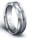 CleverEve Tungsten Carbide Ring Brushed And Polished Size 9.5