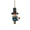 Jim Shore Heartwood Creek Snowman with Dangle Bell Hanging Ornament, 4-3/4 Inches