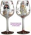 Bottom's Up 15-Ounce TLC Handpainted Wine Glass