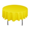 90 in. Round Polyester Tablecloth Lemon