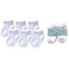 Luvable Friends No Show Baby Socks, 6 Pack, White