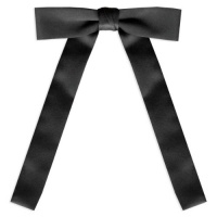 Black Satin Western Tie