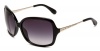 Marc by Marc Jacobs Women's MMJ 218/S 0QKJ Rectangle Sunglasses,Shiny Black & Gold Frame/Grey Shade Lens,One Size