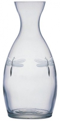 La Rochère Glass Carafe, Dragonfly 35 oz, 1 Ltr