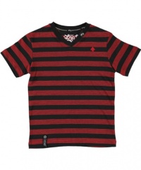 LRG Gitz V-Neck T-Shirt (Sizes 2T - 4T) - red, 2t