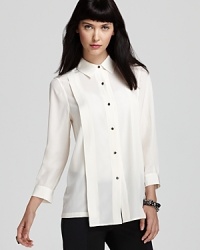 Radiate effortless elegance in this whisper-light MARC BY MARC JACOBS top made from pure silk.