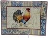 Certified International Lille Rooster Glass Rectangular Platter, 16-Inch by 12-Inch