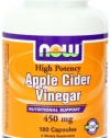 Now Foods Apple Cider Vinegar, 450 mg Capsules, 180-Count