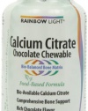 Rainbow Light Calcium Citrate Chocolate Chewable Wafers Food-Based Formula, 45-Count