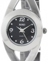 XOXO Women's XO5218 Black Dial Two-Tone Half Cuff and Half Bracelet Watch