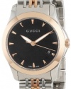 Gucci Women's YA126512 Gucci timeless Steel and Pink PVD Black Dial Watch