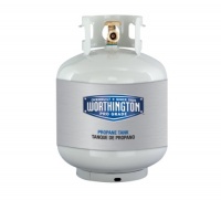 Worthington 336483 20-Pound Steel Propane Cylinder With Type 1 With Overflow Prevention Device Valve And Sight Gauge