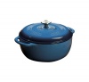 Lodge Color EC6D33 Enameled Cast Iron Dutch Oven, Blue, 6-Quart