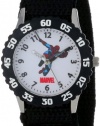 Marvel Comics Kids' W000106 Time Teacher Stainless Steel and Nylon Spider-Man Watch