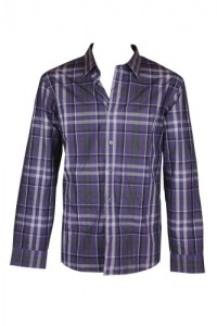 Michael Kors Mens Plaid Tailored Fit Shirt